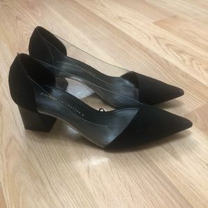 Black Suede Pointy Mules